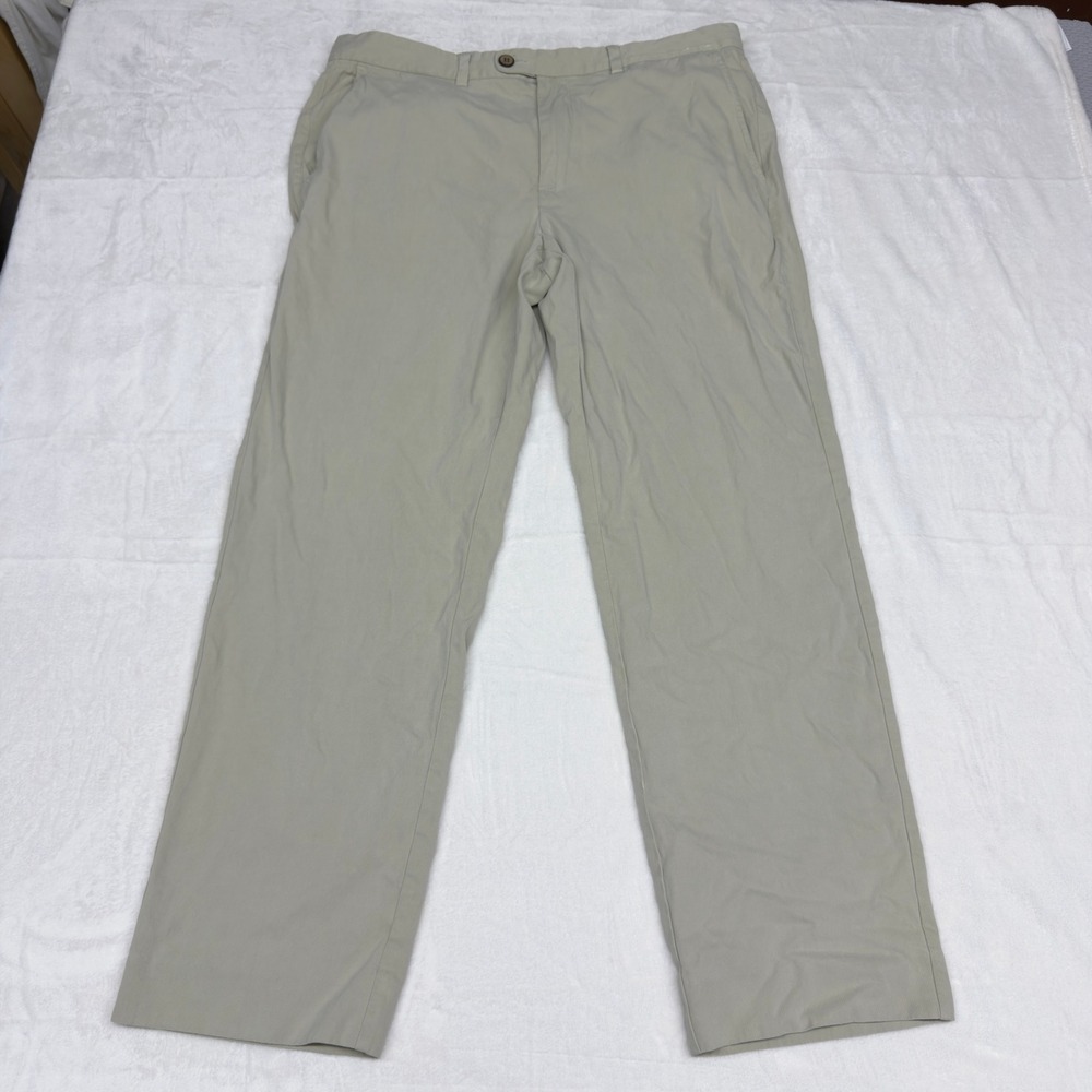 Tommy Bahama Pants Mens 36x32 Cream Tan Silm Straight Fit Luxury Casual